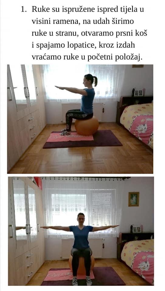 Vježbe disanja na lopti 1