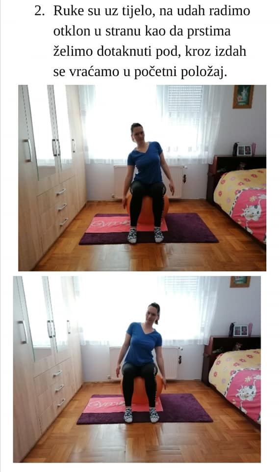 Vježbe disanja na lopti 2