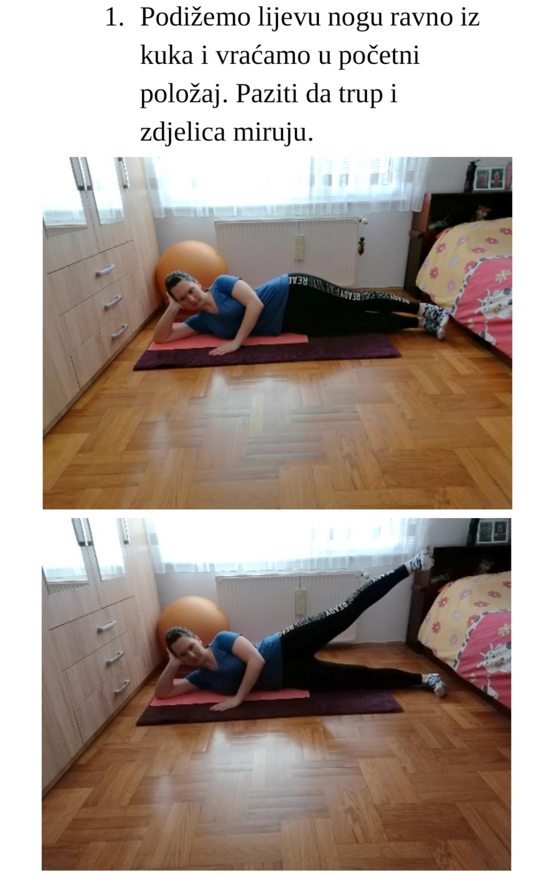 Vježba 1 za donje ekstremitete - korak 1