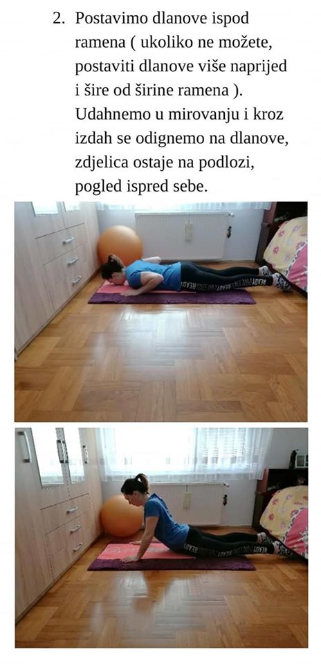 Vježba 2 za mišiće trbuha i leđa - korak 2