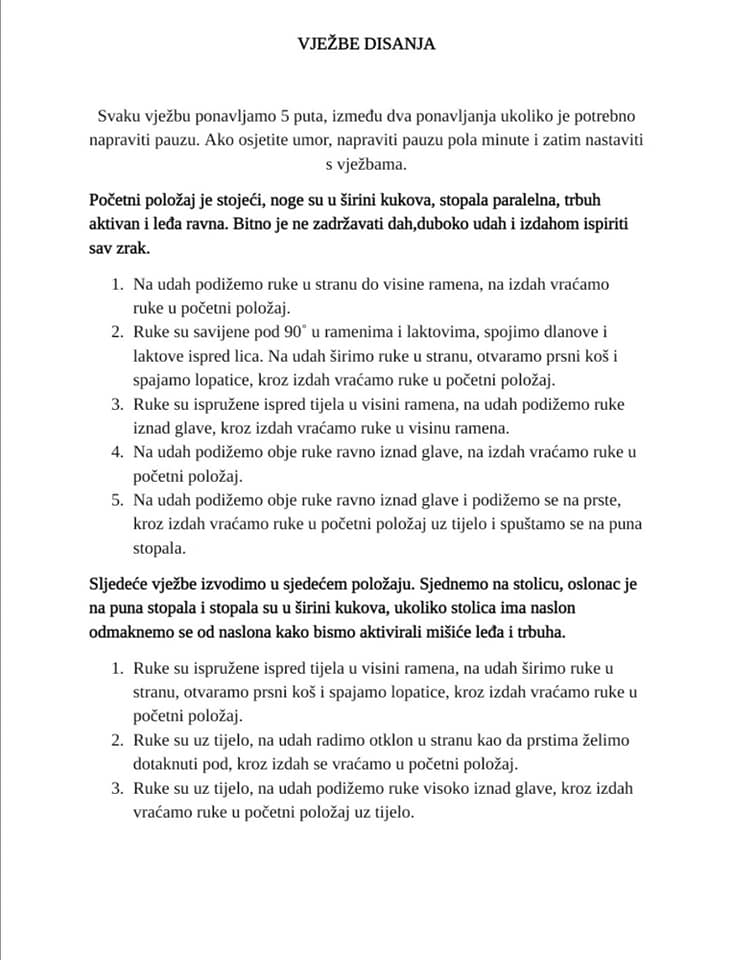 Vježbe disanja opis